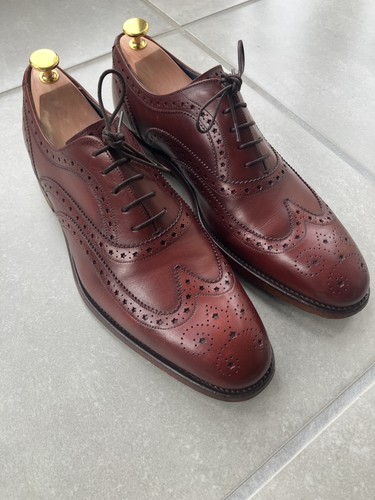 Barker brogue burgundy - brogue, leather