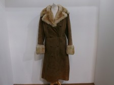 Morlands Real Lambskin Shearling Coat Brown Made in England Size M