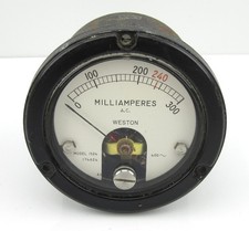 Milliammeter Model 1524 0-300mA Weston Gauge Instrument RAF Vintage Aircraft