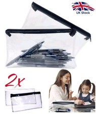 2x Clear Exam Bag Transparent
