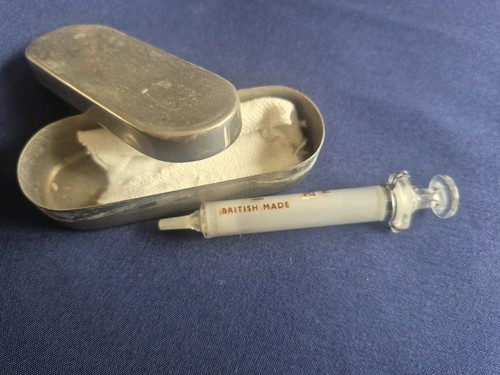 Vintage glass syringe - vintage,