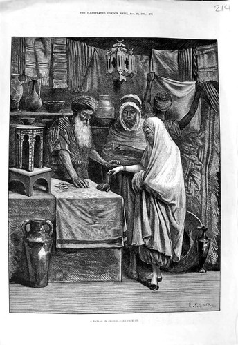 Original old antique - original, print