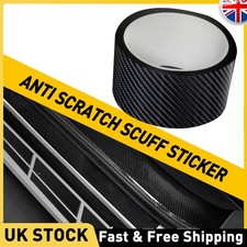 Carbon Fiber Accessories Vinyl Car Door Sill Scuff Cover Plate Sticker Protector