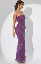 Oh Polly Womens Purple Sequin