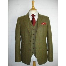 Olive Green Men's Suit 3 Piece