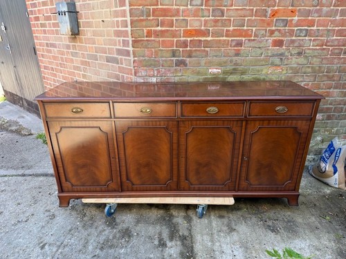 Long mahogany sideboard - mahogany,