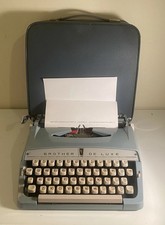 Brother De Luxe Portable Typewriter 1960s Vintage
