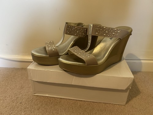 Ladies gold high sandals from - ladies,