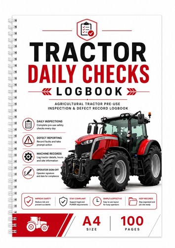 Tractor daily checks - daily, logbook