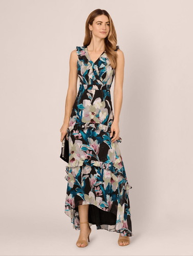 Nwt sleeveless floral chiffon - sleeveless,
