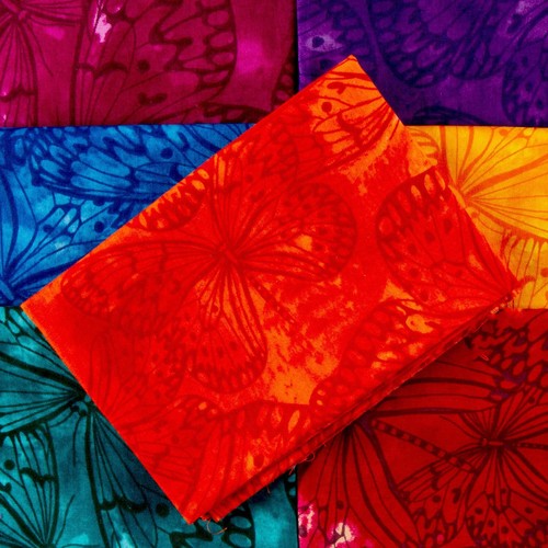 Batik butterfly mottled print - butterfly/mottled,