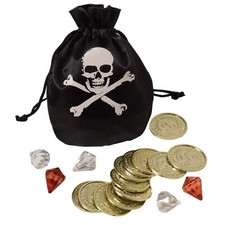 Pirate Pouch with Plastic Gold