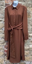 HOBBS REAGAN HASLENUT SHIRT BELTED DRESS SIZE 16 NEW TAGS