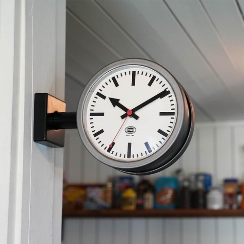 Dulton double face clock - double,