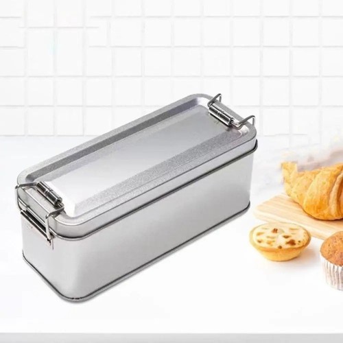 Cream crackers tin nut storage - cream,