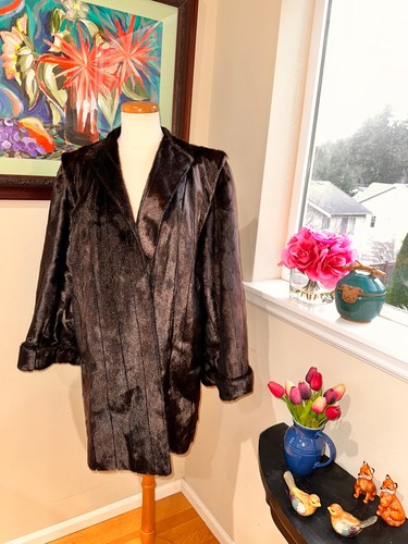 1940s directional fur coat - directional,