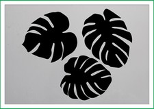 Tropical leaves - multiple 1 paint spray reusuable stencil premium myl