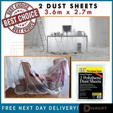 2 x DUST SHEETS HEAVY DUTY