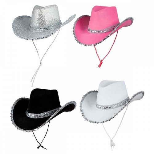 Sequin cowboy cowgirl hat - sequin,