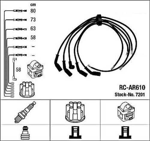 Black ignition cable kit - ignition,