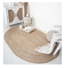 RAJRANG Large Oval Jute Rug