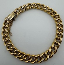 15ct Gold Curb Bracelet, 7.5in