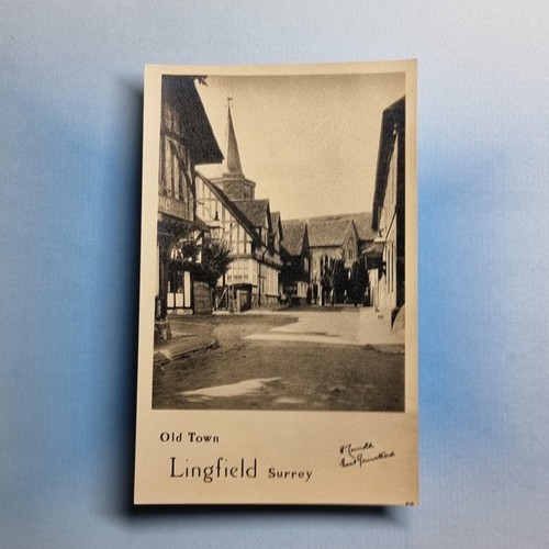 Lingfield postcard c1950 real - lingfield,