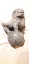 Vintage Hand carved stone statue Chinese guardian lion  Rare Foo dog" or "Fu dog
