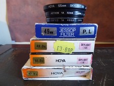 7 x Camera filters - assorted sizes and types - Hoya - Jessops