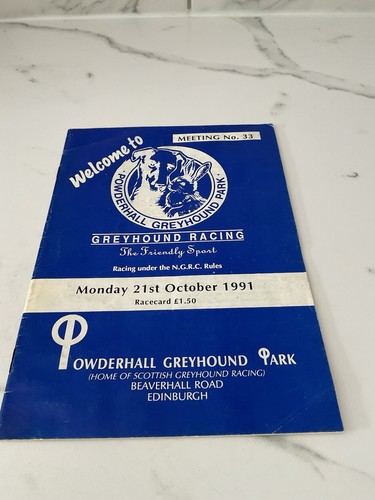 Powderhall greyhound park race - greyhound,