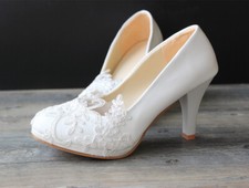 Womens Bridal Lace Shoes