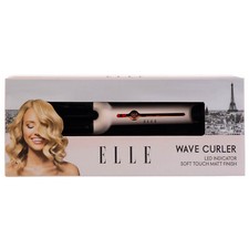ELLE Wave Curler Led Indicator Soft Touch Matt Finish Regular Size Curler - Pink