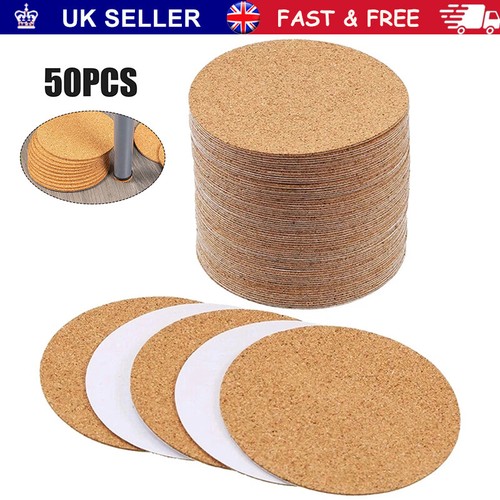 50x cork coasters round - cork,