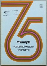 TRIUMPH CAR RANGE Sales Brochure 1975 #T1127 TOLEDO 2500PI Spitfire TR6 Stag ++
