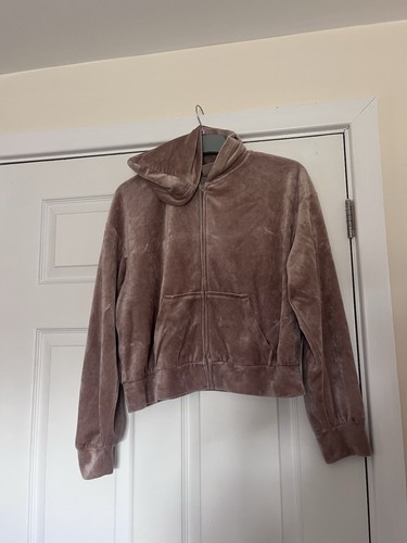 Velour light brown zip - light, up