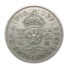 1950 Two Shillings Coin –