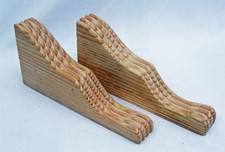 Pair Vintage Old Pine Reeded