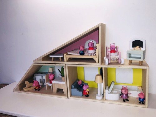 Peppa pig themed wooden - wooden, doll