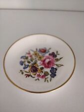 Royal Worcester Trinket Dish Fine Bone China White Floral 4" diameter