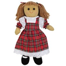 Rag Doll 40CM Doll/ Red Tartan