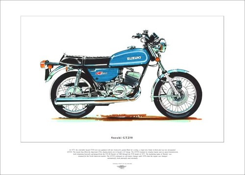 Suzuki gt250 motorcycle - motorcycle, fine