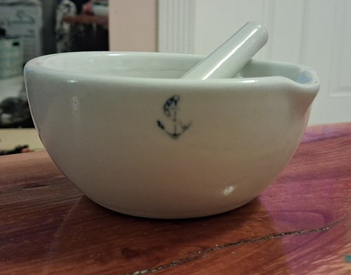 Antique stoneware pestal - antique,