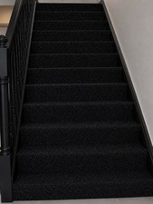 Stairs hall carpet black - carpet,