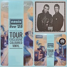 Oasis Definitely Maybe Tour 25 Exclusive Blue Vinyl  2025 Rare, + Tour Print