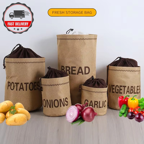 Kitchen hessian storage bag - kitchen,