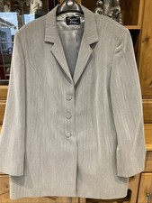 Ladies Personal Choice Grey Dress Jacket Uk Size 18 In VGC