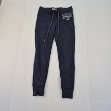 HOLLISTER Joggers Small Blue Women's Cotton Sweatpants Drawstring Casual