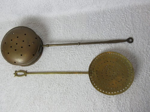 Vintage brass bedwarmer - brass,
