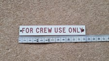 For crew use only - use, plaxton