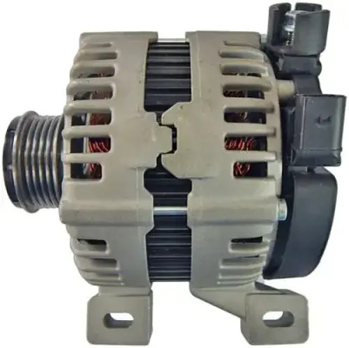 Alternator with freewheel belt